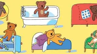 English chants for children: My teddy bear everywhere
