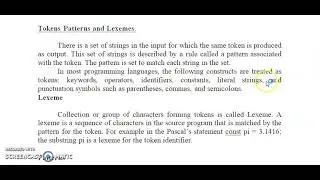 lexical analysis, role of lexical analyser