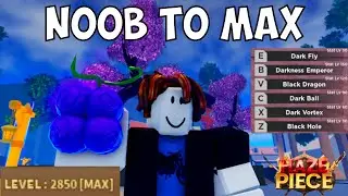 Noob to Max Lvl 1-2850 Using Legendary Dark Fruit in Haze Piece