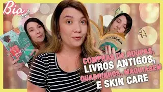 Compras de roupa, livros, maquiagem, skin care