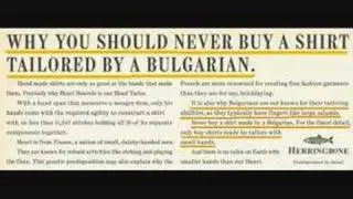 Bulgarian bashing ad (Herringbone: Bulgarians)