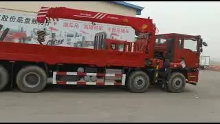 Shenai shacman Truck with 14ton Sany palfinger Stiff crane