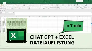 mit Chat GPT und Excel Dateien in Ordner auflisten