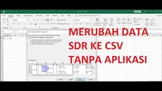 MENGUBAH SDR KE CSV TANPA APLIKASI | MINESCAPE || TUTORIAL MINESCAPE