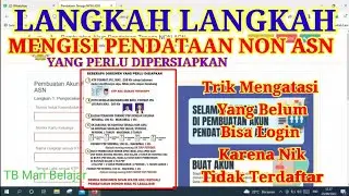Tata Cara Pengisian Pendataan Non ASN 2022