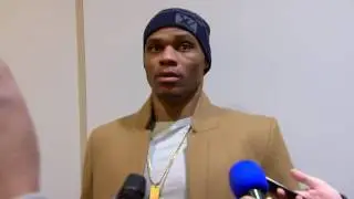 Russell westbrook on getting a triple double and win vs the suns