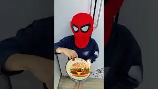 Pizza vs Hamburger 🍕🍔 #spiderman #shorts #short #youtubeshorts