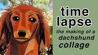 Making a Dachshund Collage from Magazine Cutouts