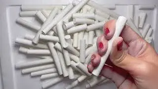 |ASMR|💕The WHITE STICK GYM💪🏻 Chalk Destruction🤍 ‖ Relaxing and Meditating Sound🔊 ‖ White Compilation