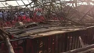 Bengaluru: Hoarding falls on public at a political meet