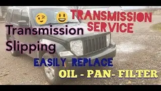 TRANSMISSION slipping or LEAKING? easy SERVICE  2011 JEEP LIBERTY  SPORT