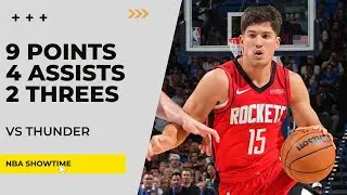 Reed Sheppard 9 Points, 4 Assists, 2 Threes vs Thunder I 25-26 NBA Season