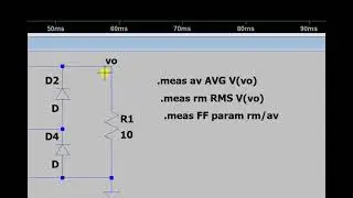 Power factor and form factor in LTspice | .meas directive |Power electronics using LTspice