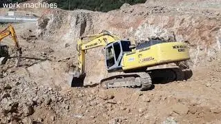How to get down from the steep slope, with Crawler  Excavator
