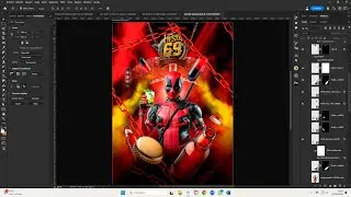 Diseño Flyer Deadpool, imagenes creadas con IA