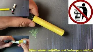 Elfbar Einweg E-Zigarette wieder aufladen / befüllen mit Dinner Lady Liquid