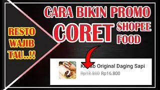 cara membuat promo harga coret di shopee || shopee food || shopee partner