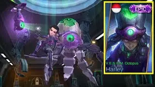 Harley Epic Skin V.E.N.O.M. Octopus Gameplay (Harley & VENOM Squad Best Skin..?) - Mobile Legends