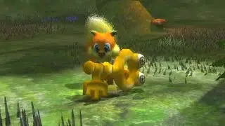 Orange squirrel holds key (Conker live and reloaded)
