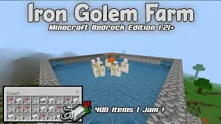 CARA MEMBUAT IRON GOLEM FARM ! | MINECRAFT BEDROCK EDITION 1.21+