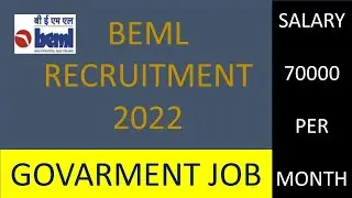 BEML RECRUITMENT 2022 / GOVERNMENT JOB / BEML MANAGMENT TRAINEE VACANCY 2022 /  / LATEST JOB