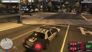 [Cop perspective] xQc jumps over Cop Car whilst driving 200 MpH