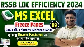 Lec-9 // excel efficiency // rssb ldc 2024// by rj bhagora sir
