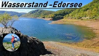 EDERSEE in Hessen - Wasserstand  / Germany