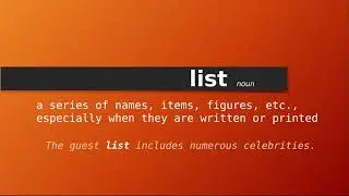 list , Meaning of list , Definition of list , Pronunciation of list