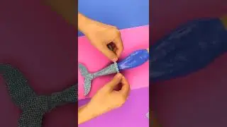 DIY Swimsuit for barbie the little mermaid #shorts