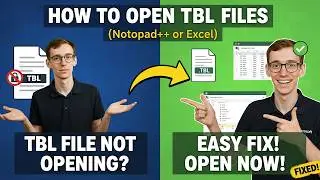 Opening TBL Files (Notepad++ or Excel)