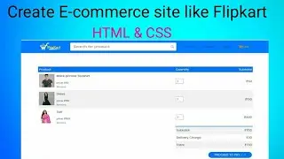 How To Make Shopping Cart Page On eCommerce Website | E-commerce Web Design Using HTML CSS