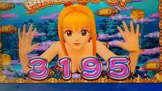 海物語ラッキーマリンシアターデラックス ウェーブルーレットジャックポットチャレンジ 3195 WIN JACKPOT(メダルゲーム)3000枚オーバー 2023年10月14日