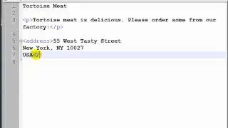 HTML Whitespace, H1, P, BR, ADDRESS