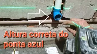 Qual a altura ideal para o ponta azul da válvula de descarga