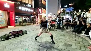 MONDAY. MAJESTY. SARI. LOVELY JAPANESE GIRL. PRESENTING DYNAMIC SUPERB PERFORMANCE. HONGDAE STREET.