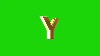 abcd 3d animation green screen, Letter Y