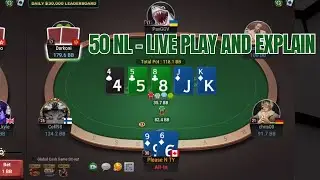 How to Crush Low Stakes NL - 50 NL GG Live Play ( 3 Tables)