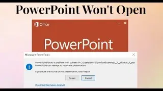 How to open and repair a presentation in PowerPoint Lesson 6