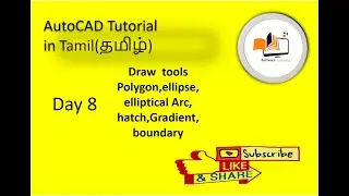 AutoCAD full course tutorial in Tamil|draw tools|hatch