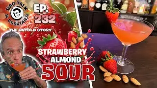 Strawberry Almond Sour Cocktail with Strawberry Almond Syrup | Bar Talk & Cocktails