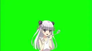 ✔️GREEN SCREEN EFFECTS: kawaii anime girl