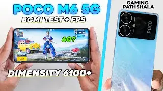 Poco M6 5G BGMI Test with FPS Meter🔥Heating, Gyro & Battery Drain🔋