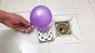 卫生间里放个气球太厉害，下水道永远没臭味，方法简单实用，试试
