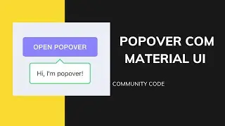 Popover no react-js Material-UI
