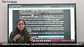 Refreshing Memory of a witness. Indian Evidence Act, 1872 -- Part 1