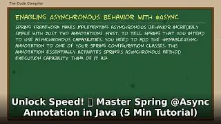 🚀 Speed Up Java Apps! Master Spring @Async Annotation in 5 Mins (Spring Boot Tutorial)