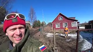 Разборка старой бани в деревне