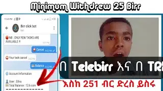 Birr Click New Ethiopian Paid Telegram Bot How Yo Make  Money | Aby Game Zone| | Mike Tech |