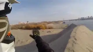 Эндуро  штурм кучи песка!